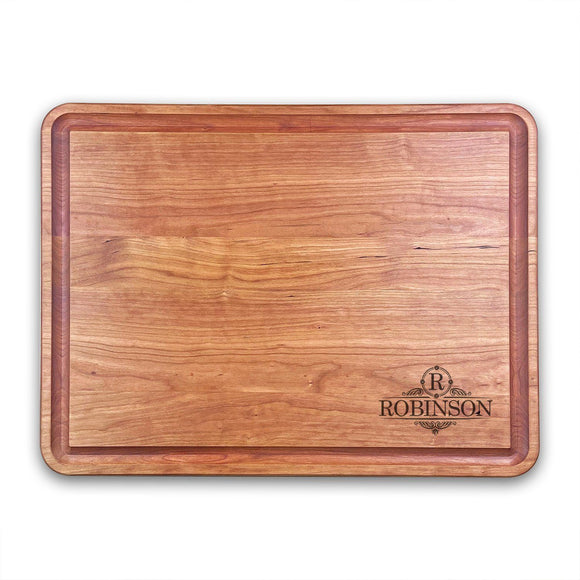 Extra Large Personalized Cherry Chopping Block With Juice Grooves (18