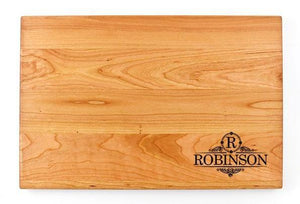 Personalized Flat Cherry Cutting Board - 11" x 16" - Bulk Discounts Bulk Cutting Board Hailey Home 