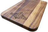 Personalized Walnut Cutting Board With 4 Inch Handle (8" x 17") Cutting Board Hailey Home 