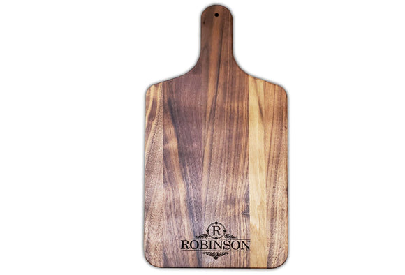 Personalized Walnut Cutting Board With 4 Inch Handle (8