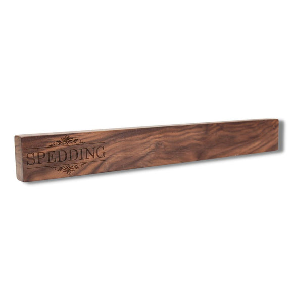 Personalized Magnetic Knife Holder - Walnut Knife Holder Hailey Home 