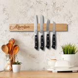 Personalized Magnetic Knife Holder - Maple Knife Holder Hailey Home 