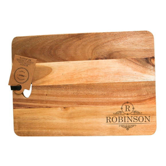 Personalized Acacia Cutting Board