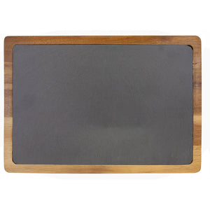 Acacia Wood & Slate Cutting Board (13" x 9") Cutting Board Hailey Home 