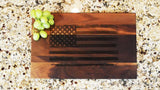American Flag Patriotic Engraved Walnut Cutting Board (11" x 16") Cutting Board Hailey Home 