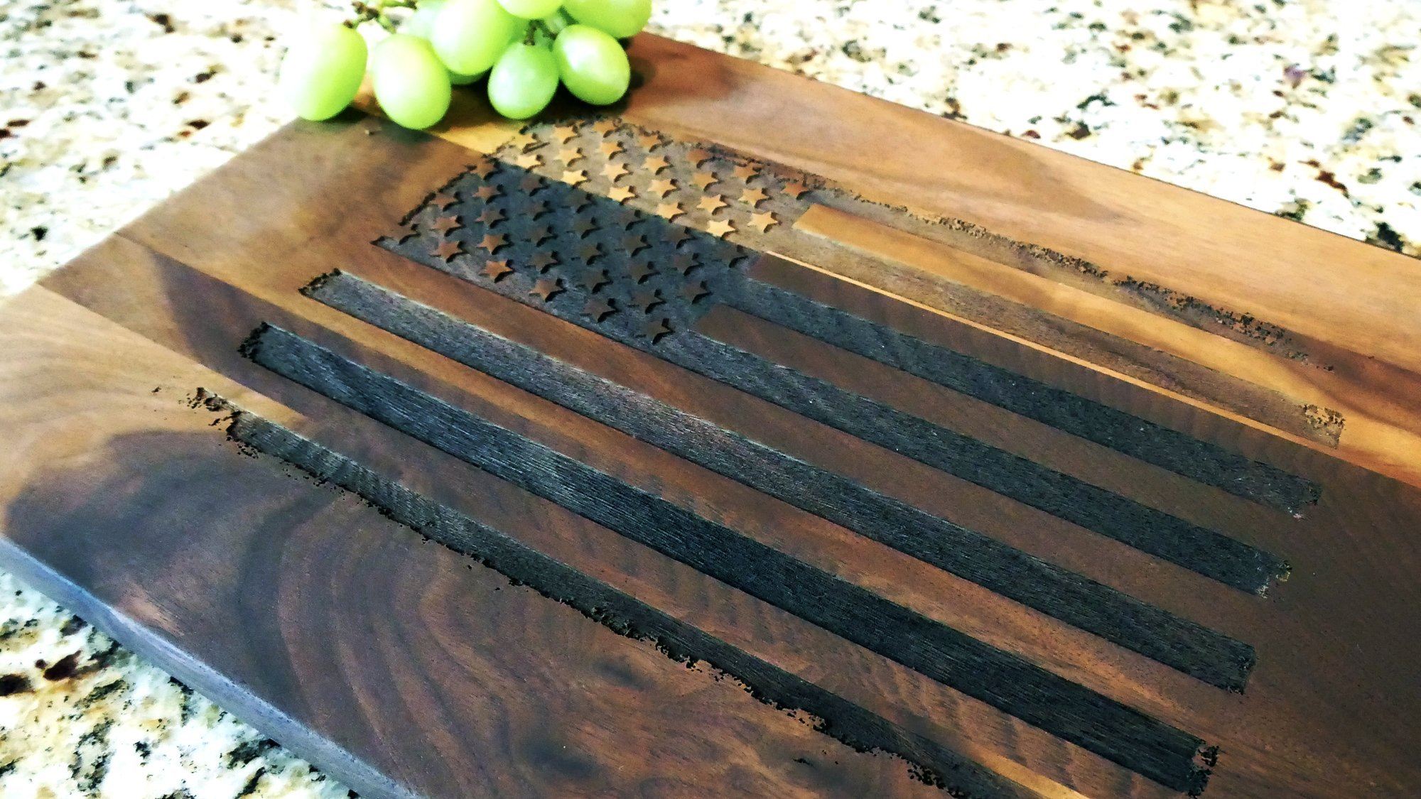 Camping Forecast - Engraved Walnut Cutting Board – Hailey Home