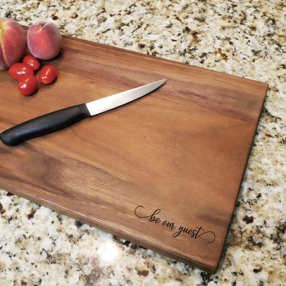 Be Our Guest - Engraved Walnut Cutting Board (11