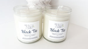 Black Tie | Natural Soy Candle | Hand-Poured Bath & Beauty Cyan Nyx 
