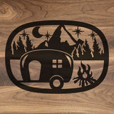 Camping Forecast - Engraved Walnut Cutting Board (11" x 16") Cutting Board Hailey Home 