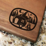 Camping Forecast - Engraved Walnut Cutting Board (11" x 16") Cutting Board Hailey Home 