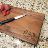 Enjoy The Simple Things - Engraved Walnut Cutting Board (11" x 16") Cutting Board Hailey Home 