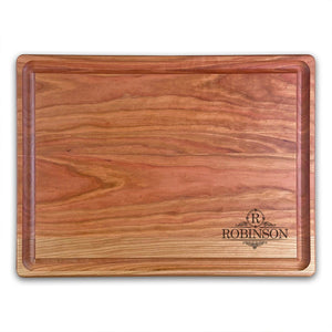 Extra Large Personalized Cherry Chopping Block With Juice Grooves (15" x 20") Cutting Board Hailey Home 