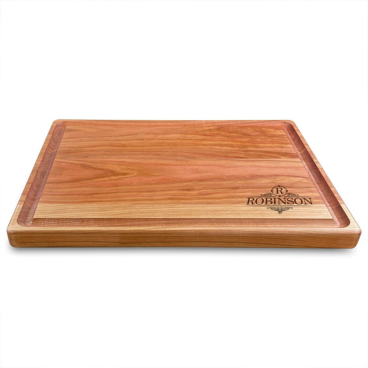 Personalized Cherry Block w/ Juice Grooves 15 x 20 – Hailey Home