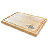 Extra Large Personalized Maple Chopping Block With Juice Grooves (15" x 20") Cutting Board Hailey Home 