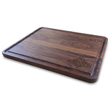 Extra Large Personalized Walnut Chopping Block With Juice Grooves (18" x 24") Cutting Board Hailey Home 