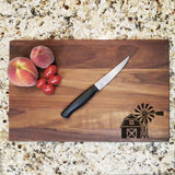 Farmhouse - Engraved Walnut Cutting Board (11" x 16") Cutting Board Hailey Home 