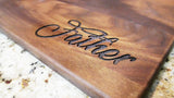 Father - Engraved Walnut Cutting Board - (11" x 16") Cutting Board Hailey Home 