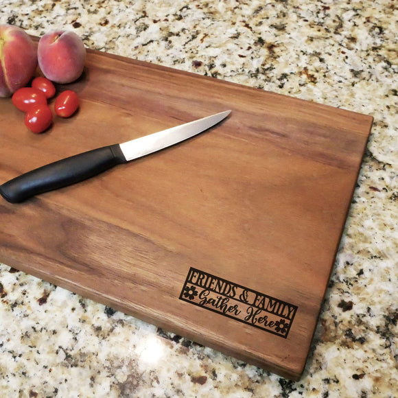 Gather Here - Engraved Walnut Cutting Board (11