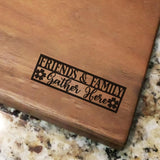 Gather Here - Engraved Walnut Cutting Board (11" x 16") Cutting Board Hailey Home 