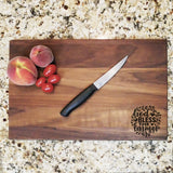 God Bless The Farmer - Engraved Walnut Cutting Board (11" x 16") Cutting Board Hailey Home 