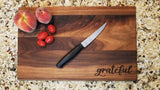 Grateful - Custom Engraved Walnut Cutting Board (11" x 16") Cutting Board Hailey Home 