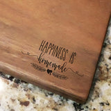 Happiness is Homemade - Engraved Walnut Cutting Board (11" x 16") Cutting Board Hailey Home 