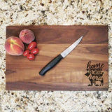 Home Is Where My Herd Is - Walnut Cutting Board (11" x 16") Cutting Board Hailey Home 