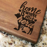 Home Is Where My Herd Is - Walnut Cutting Board (11" x 16") Cutting Board Hailey Home 