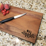 Kitchen Utencils - Engraved Walnut Cutting Board (11" x 16") Cutting Board Hailey Home 