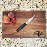 Kitchen Utencils - Engraved Walnut Cutting Board (11" x 16") Cutting Board Hailey Home 