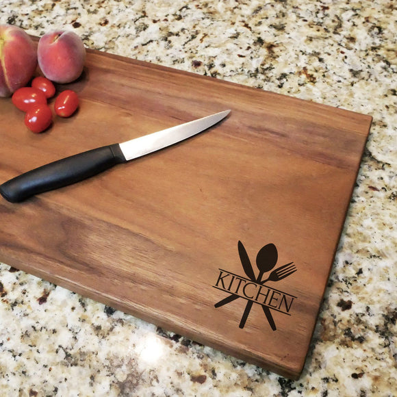 Kitchen Utencils - Engraved Walnut Cutting Board (11