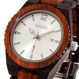 Men's Custom Ebony & Rose Wooden Watch Watches Violet Millie 
