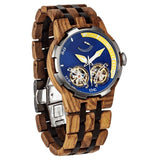 Men's Dual Wheel Automatic Ambila Wood Watch Watches Violet Millie 