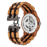 Men's Dual Wheel Automatic Ambila Wood Watch Watches Violet Millie 