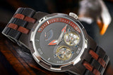 Men's Dual Wheel Automatic Ebony & Rosewood Watch Watches Violet Millie 