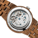 Men's Dual Wheel Automatic Walnut Wood Watch Watches Violet Millie 
