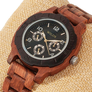 Men's Multi-Function Custom Kosso Wooden Watch Watches Violet Millie 