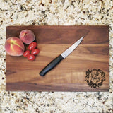 Nana Floral Wreath - Engraved Walnut Cutting Board (11" x 16") Cutting Board Hailey Home 