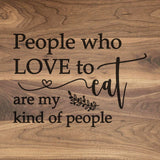 People Who Eat - Engraved Walnut Cutting Board (11" x 16") Cutting Board Hailey Home 