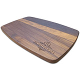 Personalized Arched Walnut Cutting Board (10.5" x 16") Cutting Board Hailey Home 