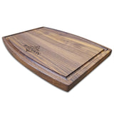 Personalized Arched Walnut Cutting Board With Juice Groove - 9.5" x 12" - Bulk Discounts Bulk Cutting Board Hailey Home 