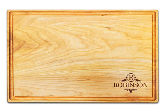Personalized Cherry Cutting Board With Rounded Edges And Juice Groove - 11