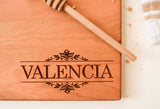 Personalized Flat Cherry Cutting Board (11" x 16") Cutting Board Hailey Home 