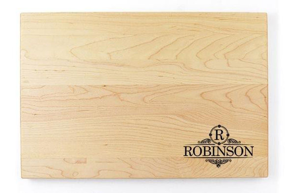 Cutting Board - Maple Board with Handle - Medium - Personalized Gallery