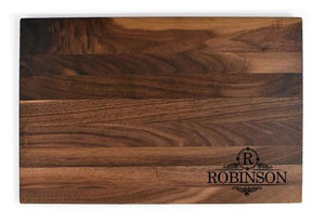 Personalized Flat Walnut Cutting Board (11" x 16") Cutting Board Hailey Home 