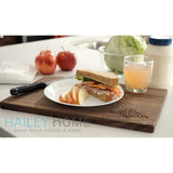 Personalized Flat Walnut Cutting Board (11" x 16") Cutting Board Hailey Home 