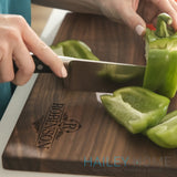 Personalized Flat Walnut Cutting Board (11" x 16") Cutting Board Hailey Home 