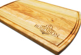 Personalized Large Cherry Cutting Board With Juice Groove - 10.5" x 16" - Bulk Discounts Bulk Cutting Board Hailey Home 