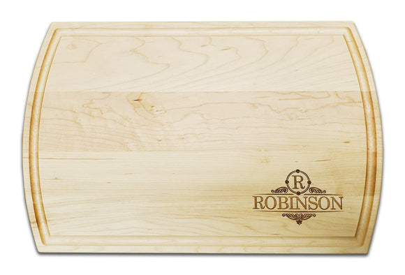 Personalized Large Maple Cutting Board With Juice Groove - 10.5