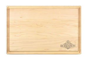 Personalized Large Maple Cutting Board With Juice Groove (11" x 17") Cutting Board Hailey Home 